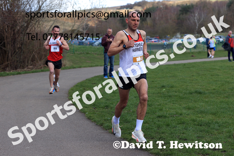 Masters Men Over-35s to 49s, 2026 NECAA Royal Signals Road Relays, Hetton Lyons Country Park, Hetton le Hole. Photo: David T. Hewitson/Sports for All Pics